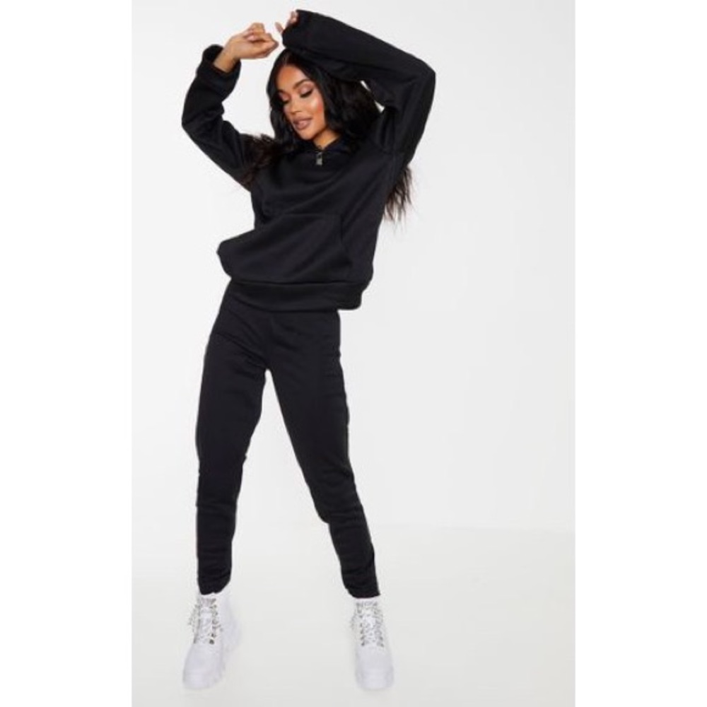 Black Basic Fleece Joggers